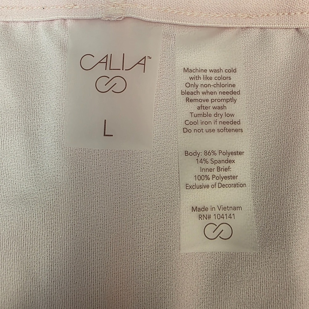 NWT CALIA by Carrie Underwood High Rise Step Up Shorts Pink Size Large 3" inseam - Picture 5 of 8